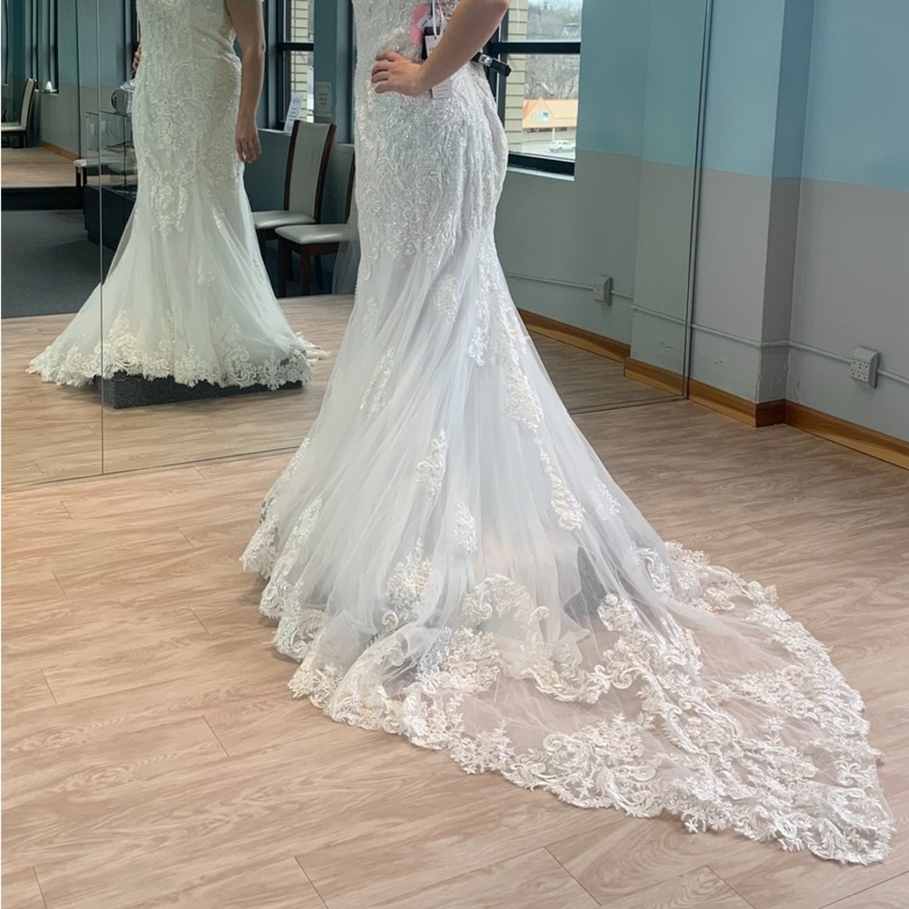 White Wedding Dress with Elegant Lace Details